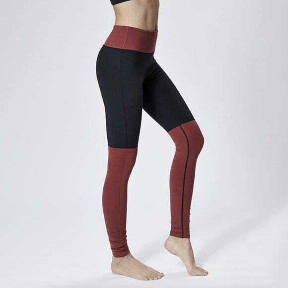 Varley Black & Brick Red "Swathmore" Leggings sz S